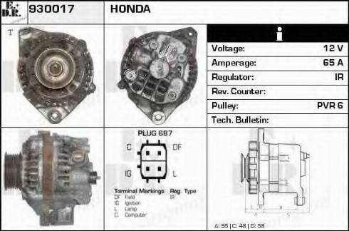 EDR 930017 - Alternator autospares.lv