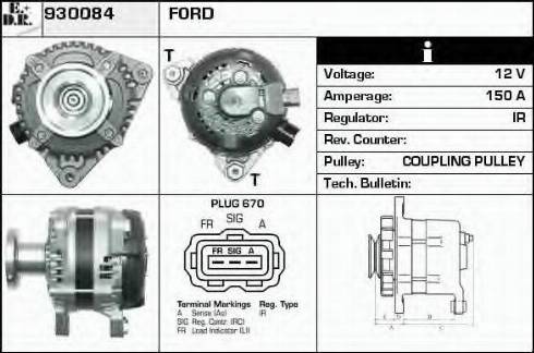 EDR 930084 - Alternator autospares.lv