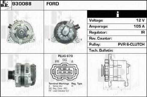 EDR 930088 - Alternator autospares.lv