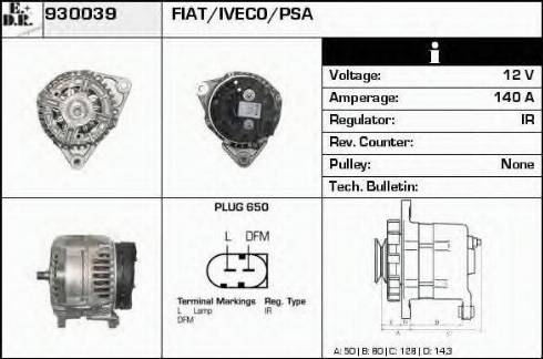 EDR 930039 - Alternator autospares.lv