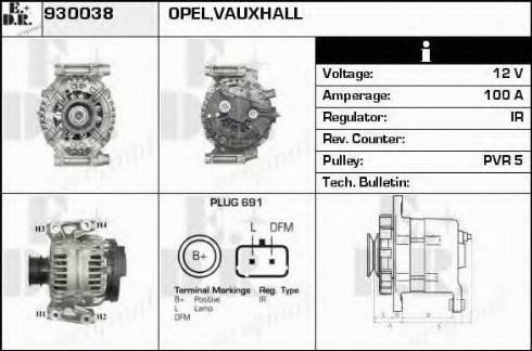 EDR 930038 - Alternator autospares.lv