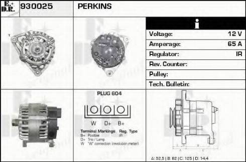 EDR 930025 - Alternator autospares.lv