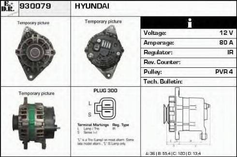 EDR 930079 - Alternator autospares.lv