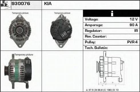 EDR 930076 - Alternator autospares.lv