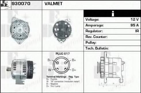 EDR 930070 - Alternator autospares.lv