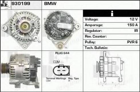 EDR 930199 - Alternator autospares.lv