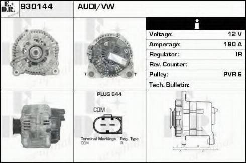 EDR 930144 - Alternator autospares.lv