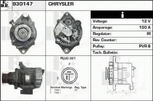 EDR 930147 - Alternator autospares.lv