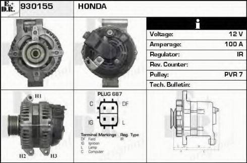 EDR 930155 - Alternator autospares.lv