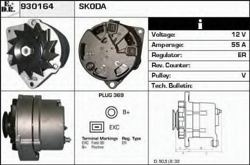 EDR 930164 - Alternator autospares.lv