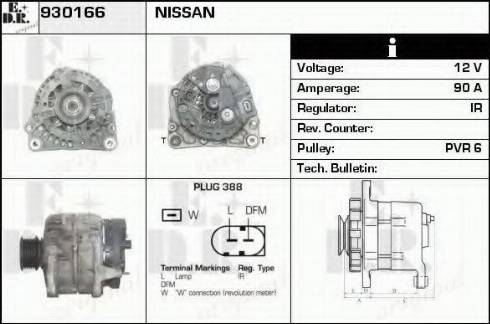 EDR 930166 - Alternator autospares.lv