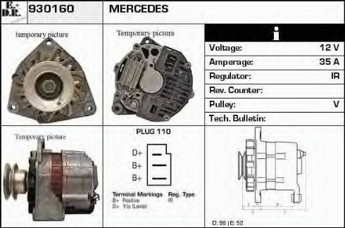 EDR 930160 - Alternator autospares.lv