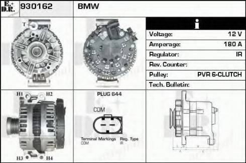 EDR 930162 - Alternator autospares.lv