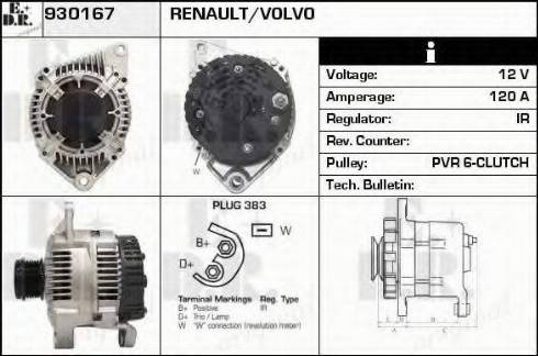 EDR 930167 - Alternator autospares.lv