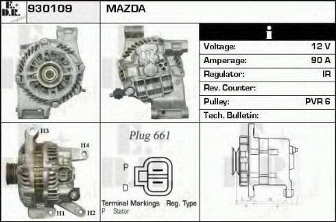 EDR 930109 - Alternator autospares.lv