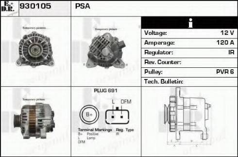 EDR 930105 - Alternator autospares.lv