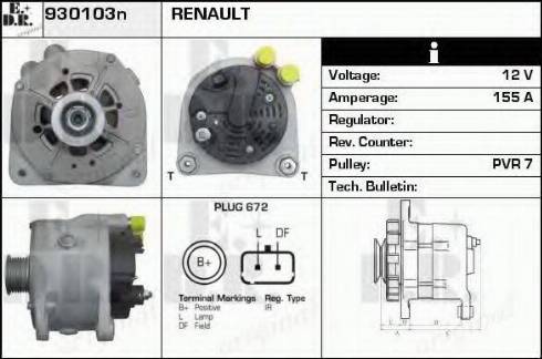 EDR 930103N - Alternator autospares.lv