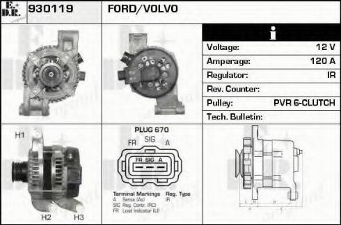 EDR 930119 - Alternator autospares.lv