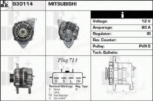 EDR 930114 - Alternator autospares.lv