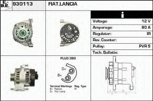 EDR 930113 - Alternator autospares.lv