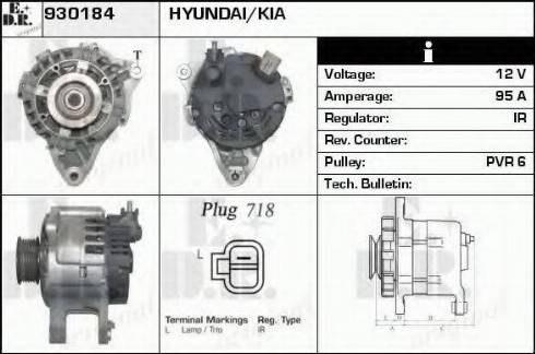 EDR 930184 - Alternator autospares.lv