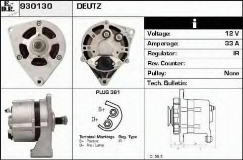 EDR 930130 - Alternator autospares.lv