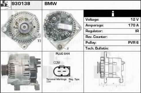 EDR 930138 - Alternator autospares.lv