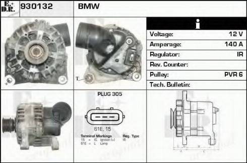 EDR 930132 - Alternator autospares.lv