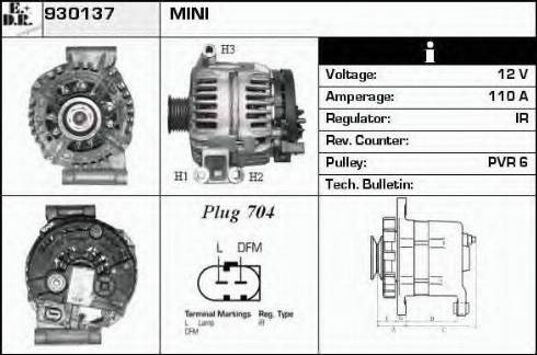 EDR 930137 - Alternator autospares.lv