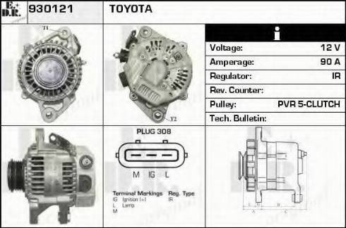 EDR 930121 - Alternator autospares.lv