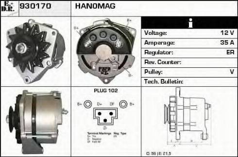 EDR 930170 - Alternator autospares.lv