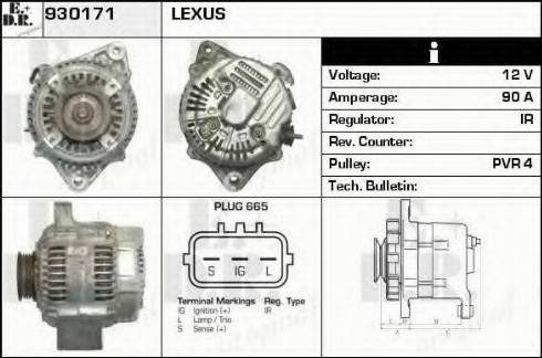 EDR 930171 - Alternator autospares.lv