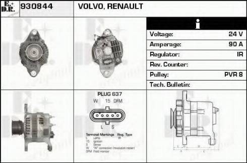 EDR 930844 - Alternator autospares.lv