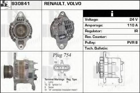 EDR 930841 - Alternator autospares.lv