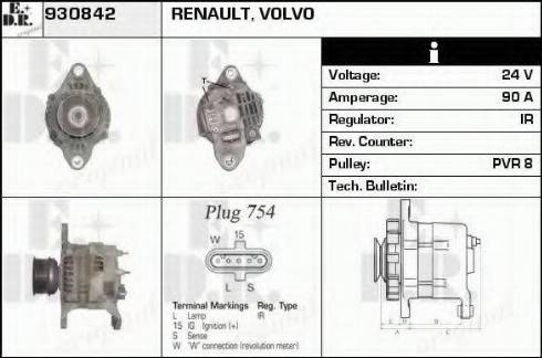 EDR 930842 - Alternator autospares.lv