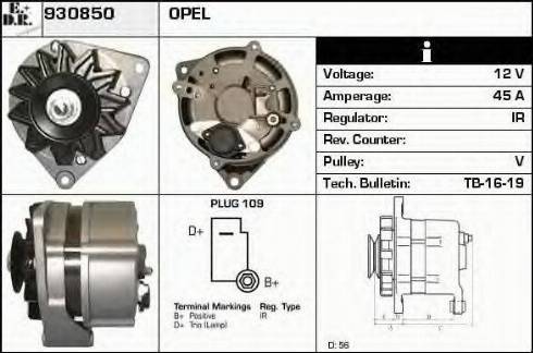 EDR 930850 - Alternator autospares.lv