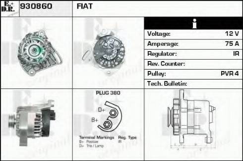 EDR 930860 - Alternator autospares.lv