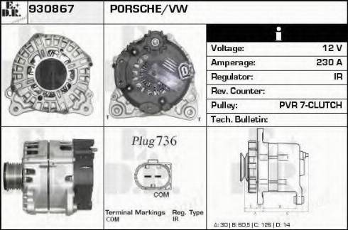 EDR 930867 - Alternator autospares.lv