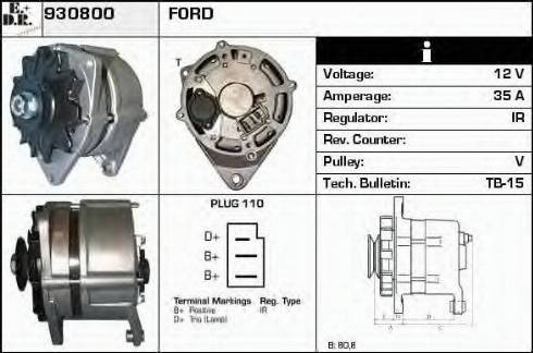 EDR 930800 - Alternator autospares.lv