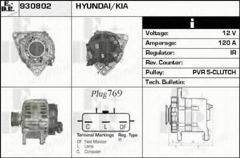 EDR 930802 - Alternator autospares.lv