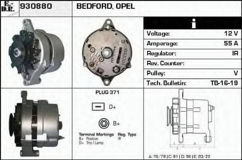 EDR 930880 - Alternator autospares.lv