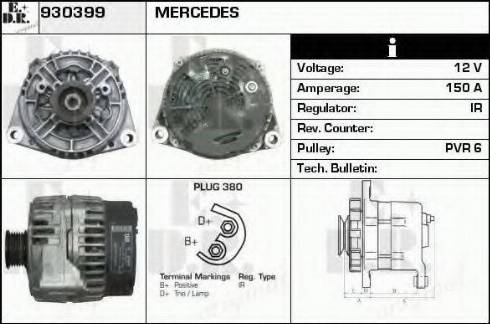 EDR 930399 - Alternator autospares.lv