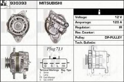 EDR 930393 - Alternator autospares.lv