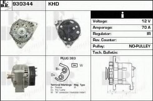 EDR 930344 - Alternator autospares.lv