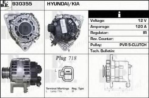 EDR 930355 - Alternator autospares.lv