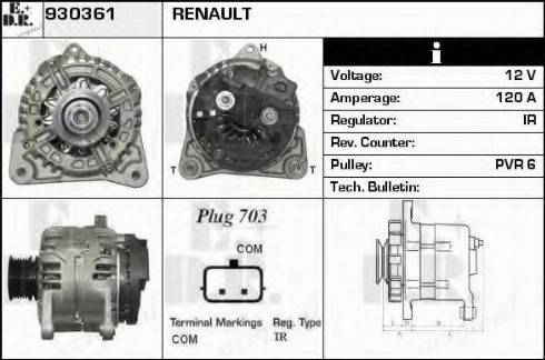 EDR 930361 - Alternator autospares.lv