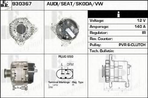 EDR 930367 - Alternator autospares.lv