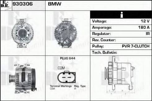 EDR 930306 - Alternator autospares.lv