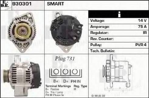 EDR 930301 - Alternator autospares.lv