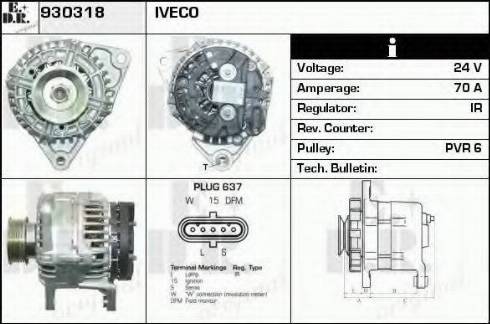 EDR 930318 - Alternator autospares.lv